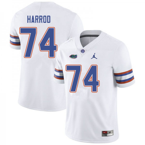 Jordan Brand Men #74 Will Harrod Florida Gators College Football Jerseys White